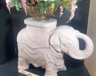 Ceramic Elephant Yard Statue 