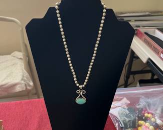 Sterling and turquoise pendant
