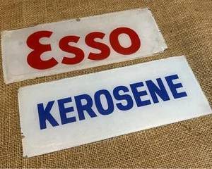 Gas Pump Glass Insert Signs