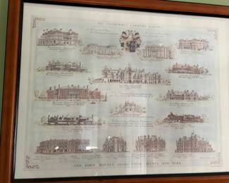 Vanderbilt Country Estates Lithograph