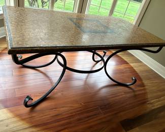 Beautiful Iron and Mosaic Table From Arhaus