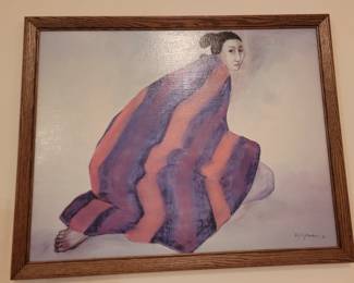 RC Gorman Framed Native American Woman