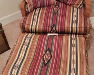 Drexel Heritage Arm Chair & Ottomas