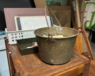 Brass and copper bucket