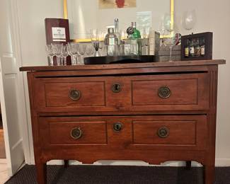 18th c. French Louis XVI-ish style 2-drawer chest