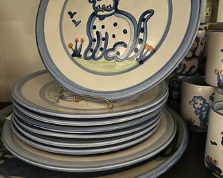 M.A. Hadley hand painted animal dishes