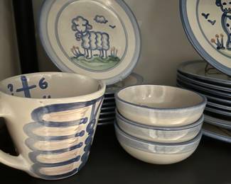 M.A. Hadley hand painted animal dishes