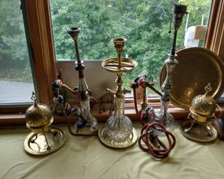 Water Pipes and brass trays