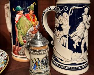 Vintage German Beer Steins