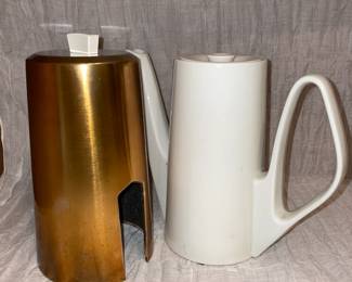 Elegant Coffee Decanter w/ Gold Cover