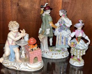 Antique Bavarian Porcelain Figurines