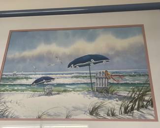 Seascape framed art.