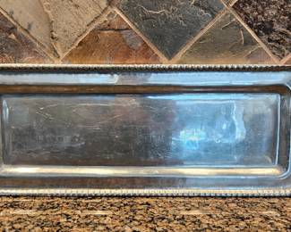 Silver toned platter