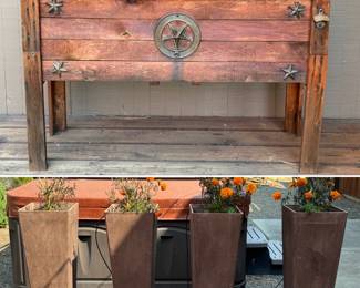 Outdoor cooler/planters
