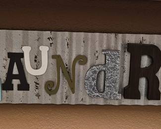 Whimsical laundry sign 