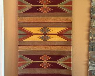 Navajo style woven rug