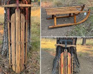 Vintage antique sleds