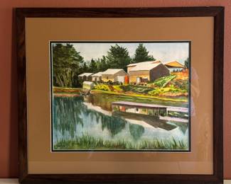 Peaceful scene watercolor 