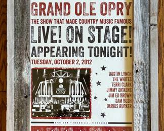 Music playbill - in barnwood frame