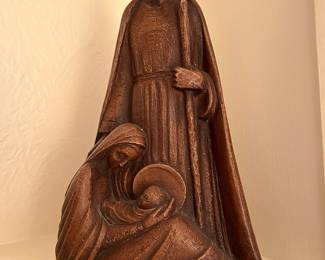 Grail Pottery Ohio Statue/Sculpture The Holy Family Nativity Scene Holy 12.5"
