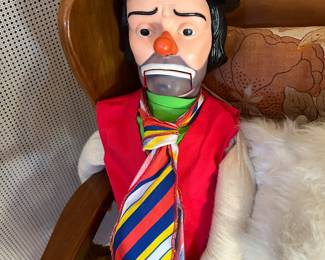 28 inch Emmet Kelly softbodied ventriloquist puppet dummy