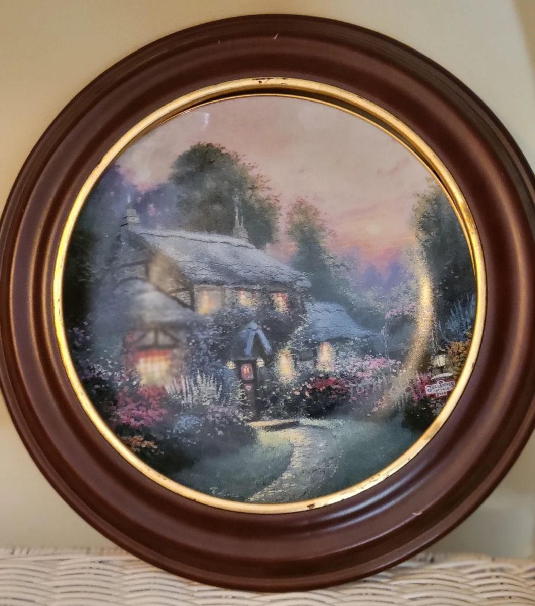 Thomas Kinkade framed collector plate 