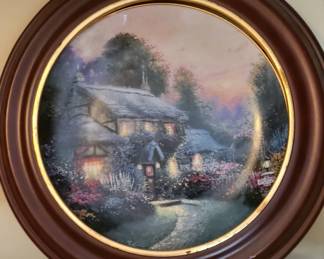 Thomas Kinkade framed collector plate 