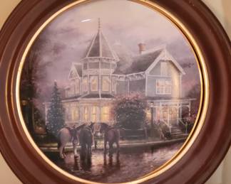 Thomas Kinkade framed collector plate 