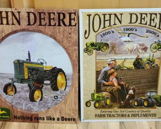 John Deere metal signs
