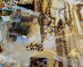 hundreds of distinctive costume jewelry