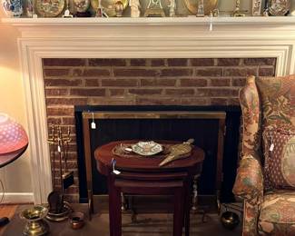 Asian Antiques, Cut Glass and A nice upholstered wing back chair