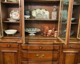 Fostoria American, Majolica, nice old porcelain objects