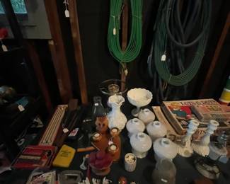 white hobnail glassware