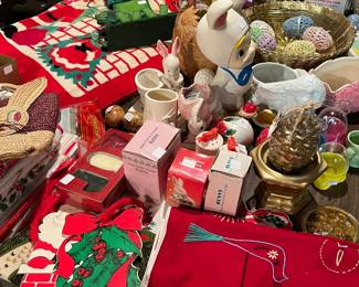 hundreds of Christmas items and decorations