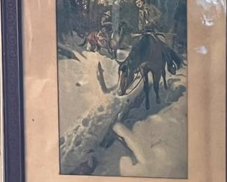 antique framed print