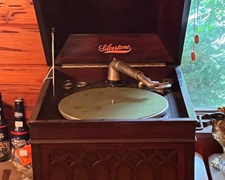 antique Silvertone record player
