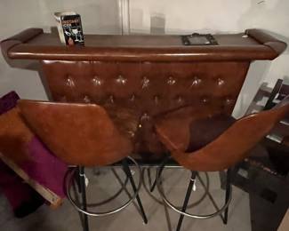 vintage bar and stools