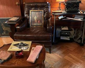 leather upholstered chair