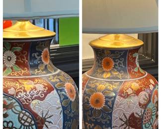 Pair of Vintage Imari Lamps