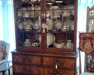 Late 1800's to Early 1900's English Mahogany Breakfront