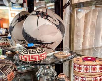 Signed Mauro Quezada Pottery, Handmade Lidded Basket , Handmade Basket