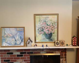 Original paintings, bird houses
