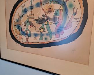 Joan Miro. Artist signed and numbered lithograph 