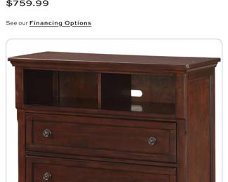 This is what the media cabinet looks like. It was not a cheap piece of furniture originally!