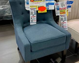 Blue accent chair--NEW!