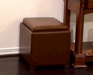 Leather storage ottoman--NEW!