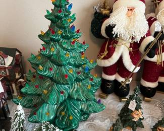 Ceramic Christmas Tree with lights