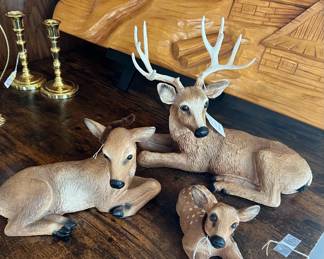 Vintage HOMCO deer family