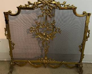 French Bronze Fire Screen