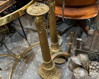 Gorgeous French Bronze Andirons